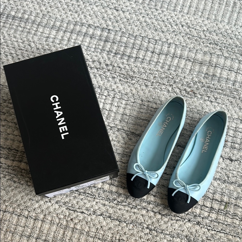 Chanel Women's Blue Ballet Flats